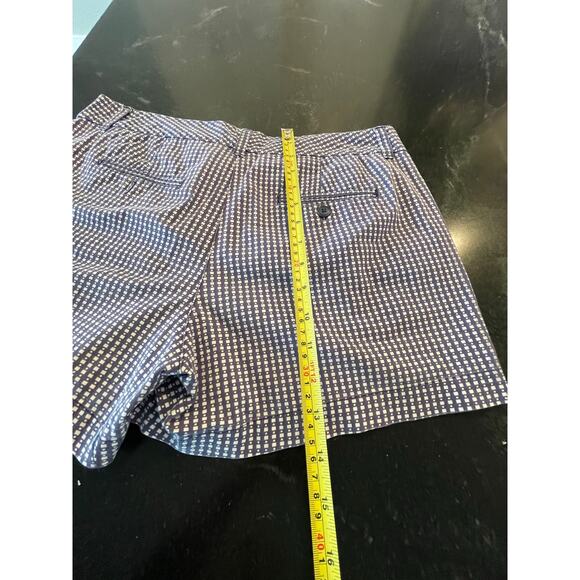 Gap Dark purple and white check pattern stretch shorts 10 ladies - Picture 9 of 10